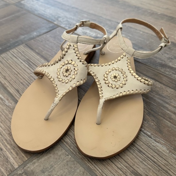 JACK ROGERS Maci Leather Sandals size 9 - Picture 3 of 7